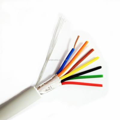 China Copper Alarm Cables 18AWG 8 Cores PVC Jacket Multi Conductor Security Shielded Alarm Cables for sale