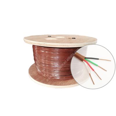 China 20awg 4c underground thermostat cable soild PVC jacket bare copper brown thermostat cable for HVAC systems for sale