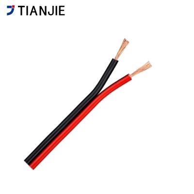 China Home Appliance 2 Core Flat PVC Insulated 2x0.75mm2 / 19AWG Black Red COLOR Led Cable Speaker Wire And Cable Comply With IEC60332-1 for sale