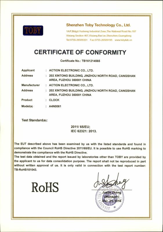 RoHS - Fuzhou Action Electronic Co., Ltd.