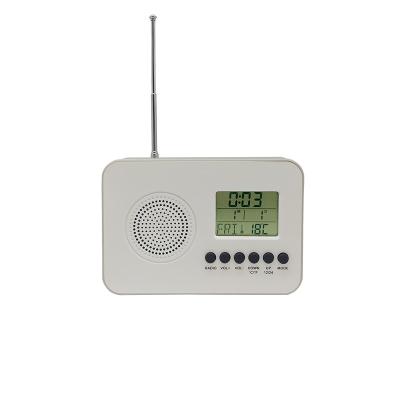 China 2020 New Design PORTABLE AM FM Radio Clock Travel Portable Alarm Clock With Led Backlight for sale