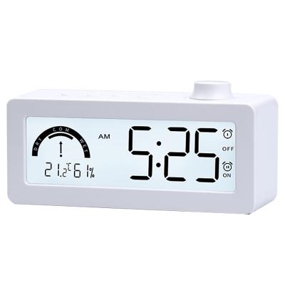 China Files Hot Digital Sensor Time Amazon Table Desktop Alarm Clock Wireless Hygrometer Thermometer Outdoor Forcast Station Clock for sale