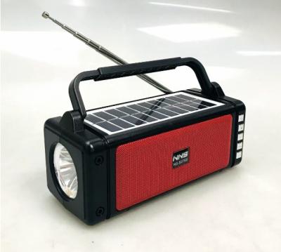 China Outdoor Portable Solar Powered TF Card FM Switch Radio With Flashlight for sale