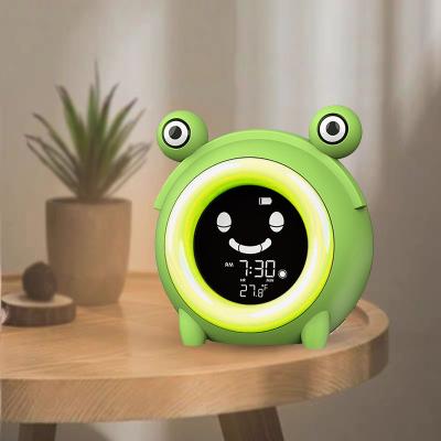 China Hot Selling Tiktok Amazon Calendars Cartoon LCD Temperature Display Digital Table and Desk Clocks Child Alarm Clock for sale