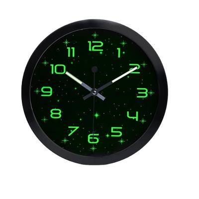 China Modern LUMINOVA Stainless Steel Quartz Sticker Acrylic Light Luminous Night Light Home Decorative Modern Clock Peeled Wall Clock Clocks for sale