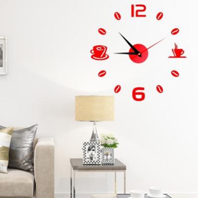 China Living Room Sticker Style Antique Home Decor Large 3d Diy Digital Acrylic Silent Luxury Wall Clock From China for sale