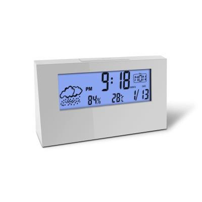 China Weather Station Antique Clock Style LCD Display Digital Pendulum with Max MIN Temperature and Humidity for sale