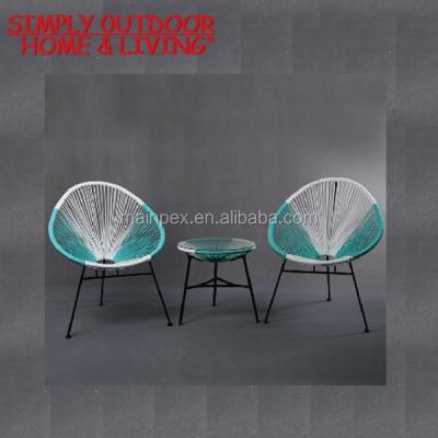 China Eco-freindly Colorful Outdoor Garden Furniture Acapulco Rattan Chair And Nebo Table for sale