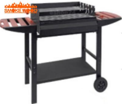 China Easily Assembled 24 Inch Portable Charcoal Grill BBQ Grill Door Designs India With Double Side Shelves for sale