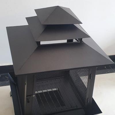 China Outdoor heater/barbecue chiminea with cooking grate and ash tray for sale