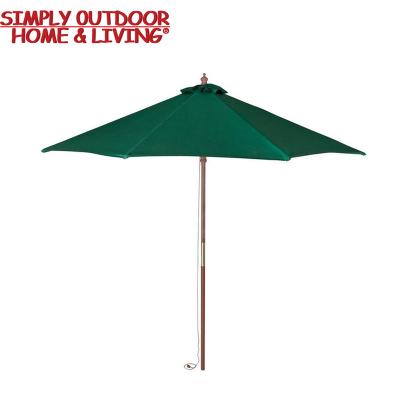 China Eco-friendly High Quality Outdoor Patio Parasol Wooden Beach Umbrella Malaysia for sale