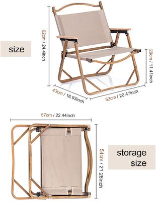 China Lightweight Aluminum Brushed Lacquered Folding Outdoor Camping Chair For Garden for sale