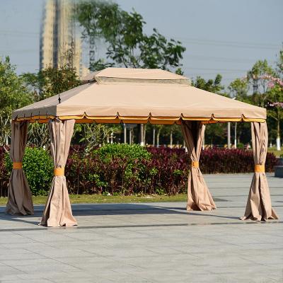 China Eco-Friendly New Product A Roman Sun Shed Outdoor Patio Awning Umbrella With Four Legs And Awnings for sale