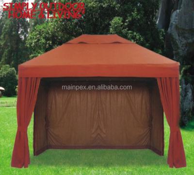 China High Quality Eco-friendly Chinese Outdoor Garden Noise Patio Gazebo Tent Canopy Luxury Metal Pavilion With Mosquito Netting for sale