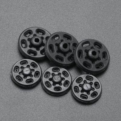 China Sustainable Invisible Transparent Round Shirt Snap Buttons Plastic Buckle For Clothes for sale