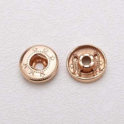 China Wholesale Viable Snap Button 4pcs Metal Push Button Brass Garment Accessories For Clothing for sale