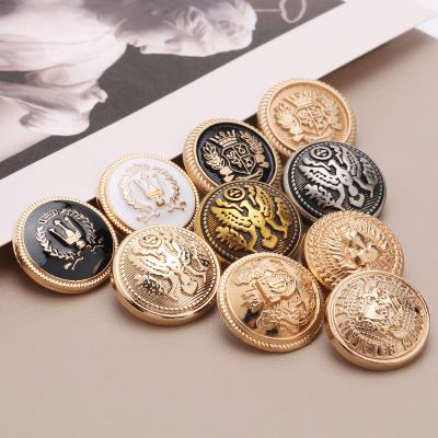 China Other Vintage Button Lion Head Logo Metal Custom Press Button Snap Garment Accessories For Clothing for sale