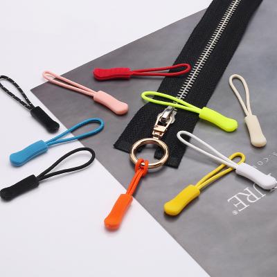 China Nickel Free Colorful Nylon Zipper Sliders Replacement Good Quality Zipper Rope Pulls for sale