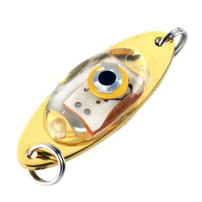 China Metal Plastic Yousya Fishing Lures Spoons Underwater LED Flasher Bass Trolling Deep Drop Light Metal Bait Saltwater for sale