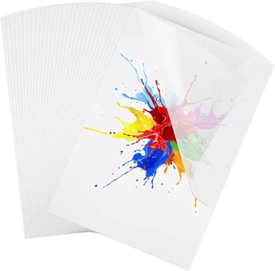 China Washable Printable Heat Transfer Paper Light Heat Film White Fabrics Transparent Base Film Sheets for sale