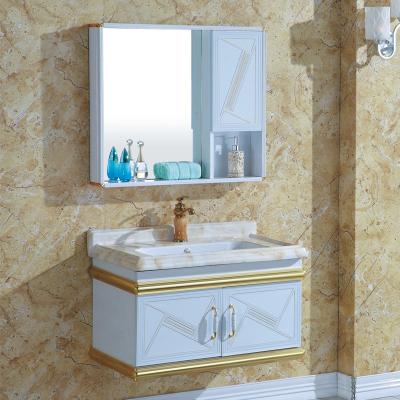 China Modern Laminate Space Aluminum Bathroom Vanity Cabinet for sale