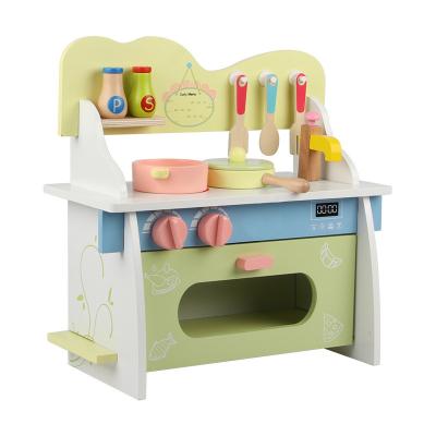 China Wooden Simulation Cooking Wooden Kids Toys Kitchen Play Set Set for sale