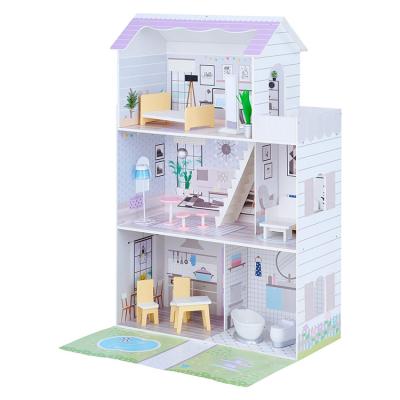 China Best Selling Wooden World Products House Toys For Girls Wooden Doll House Quality Assurance for sale