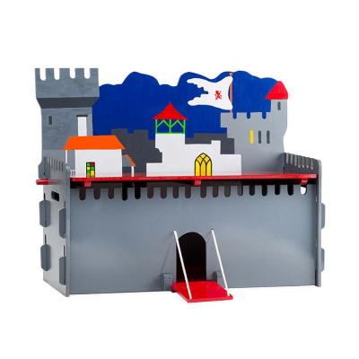 China hot selling wooden toys with best service and low price wooden castle Toy Box KX085 for sale