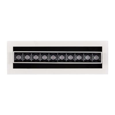 China Modern Anti-glare High Power LED Aluminum Profile SMD 20W 30W 40W 60W Jewelry Shop Commercial Light Design LED Recessed Grill Light for sale