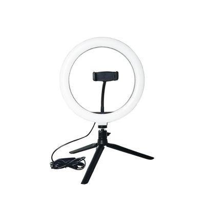 China Dimmable Selfie Ring Fill Light Mini Photographic Ring Light Stand With 10 Inch Led Selfie Lighting Tripod for sale