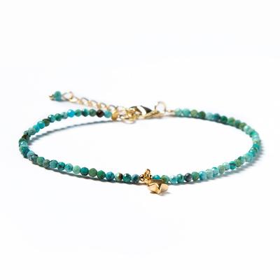 China Bestone Women's Romantic Mini Energy Gemstone Turquoise Bead Bracelet with Star Charms for sale