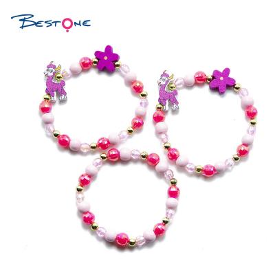 China Bestone Cute Kids and Girls Jewelry Set Wooden Bracelet Set for DIY Jewelry for sale