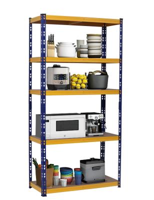 China Corrosion Protection 5 Tier Adjustable Storage Rack Heavy Duty Boltless Metal Shelves Racking Stacking Racks 180*90*40CM 875KG for sale