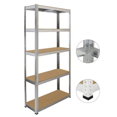 China Corrosion Protection KINDE 5 Tier Multi Level Galvanized Shelving Racking Steel Metal Shelves 265kg Adjustable Shelves With MDF Board 180cm*90cm*45cm for sale