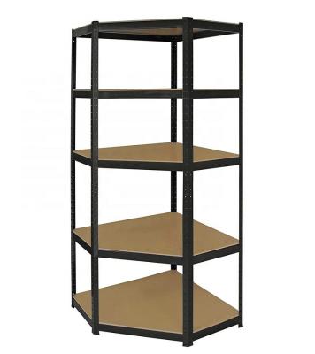 China Heavy Duty Corrosion Protection KINDE 5 Tier Boltless Metal Corner Rack Shelving Adjustabel Storage Shelving 180*70x70*40x40cm * Warehouse Rack Steel for sale