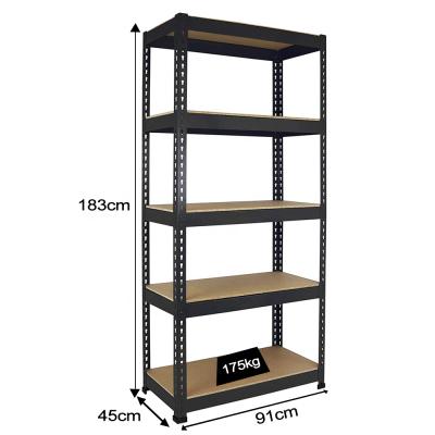 China Corrosion Protection KINDE 5 Tier Adjustable Steel Shelf Boltless Industrial Shelving Garage Shelving Shelves 183*45*45CM 875KG for sale