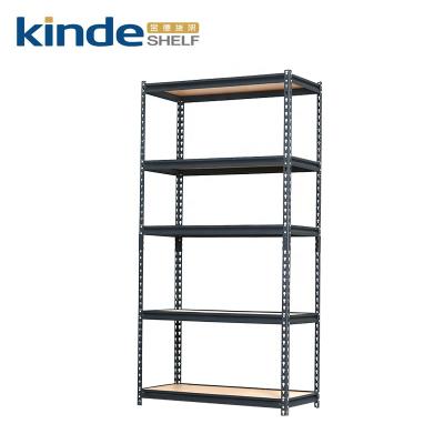 China Boltless Adjustable Corrosion Protection KINDE 5Tier Heavy Duty Shelf Rack Steel Frame And MDF Board 500KG 183x91x45CM for sale