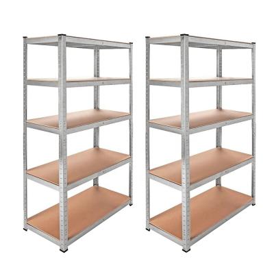 China Corrosion Protection Heavy Duty Shelving 5 Tier Metal Shelves Boltless Adjustable Rack Stacking Racks 180*90*40CM 1750KGS 2 PCS for sale