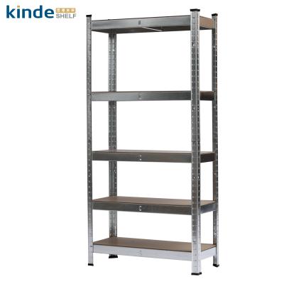 China Corrosion Protection KINDE 875KG Capacity DIY Display Storage Warehouse Rack Adjustable 180*90*40cm Galvanized Shelving for sale