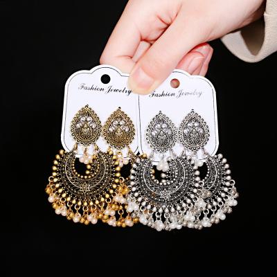 China Jhumka Earrings For Women Accessories Indian Bells Jewelry Earrings For Girls Fashion Vintage Earring Dangling Kolczyki Gift for sale