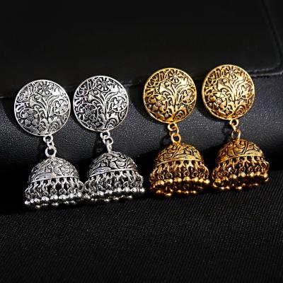 China Jhumka Pendientes Piercing Indian Jewelry Jhumka Charm Earrings For Women Accessories Kolczyki Stud Earring Wedding Fashion Earrings for sale