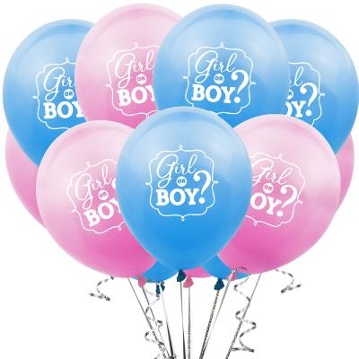 China Party Decration Balloons 12 Inch Boy Or Girl Blue Pink Gender Reveal Balloon For Baby Shower Party Balloon Decor for sale