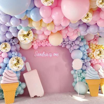 China Party Decration Balloons Balloon Arch Garland Kit Set All Color Macaron Latex Balloon Arch Kit Set For Birthday Party for sale