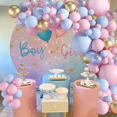 China Party Decration Balloons Wholesale New Baby Shower Balloons Set Pink Macaron Balloon Arch Garland Kit For Kids for sale