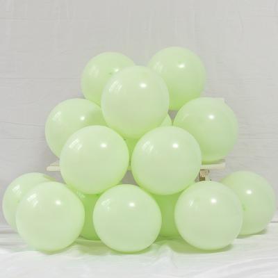 China Retro Party Decration Balloons Globos De Latex Thickened Latex Balloon Happy Birthday Cream Green Dark Green Balloon for sale