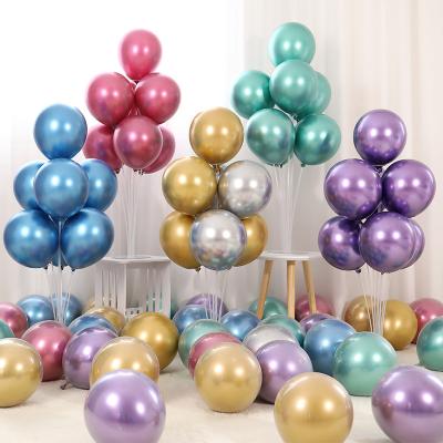 China Party Decration Balloons 12 Inch Metal Pearl Latex Balloons Deep Pass Metallic Party Latex Chrome Decoration Birthday Globos Metallic Balloon for sale