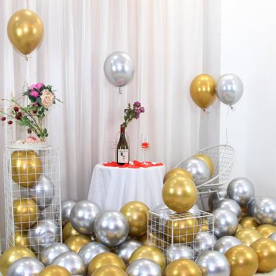 China Party Decration Balloons Wholesale Shiny Balloons 10inch Metal Pearl Latex Balloons Chrome Colors Helium Thick Metallic Balloon for sale