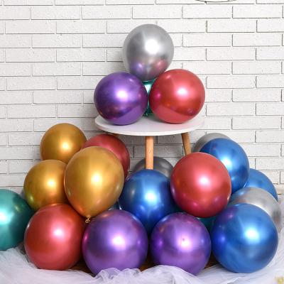 China Party Decration Balloons 12inch 2.8g Hot Selling Metallic Balloon Decoration Metal Chrome Balloons Party Decoration for sale