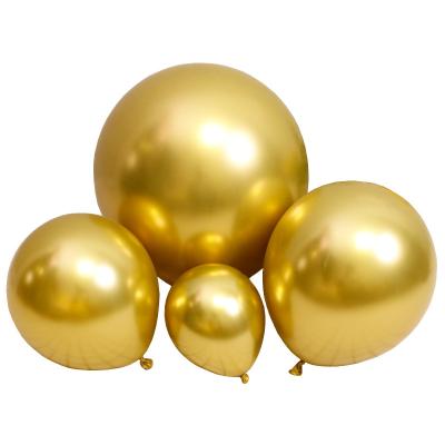 China Party Decration Balloons Hot Selling Giant Chrome Round Balloons Metallic Ball Glossy Metal Pearl Latex Balloons Party Metallic Balloons for sale