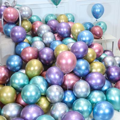 China Party Decration Balloons Wholesale Hot 12 Inch Metal Pearl Latex Balloons Multi Size Round Mixed Metallic Balloons for sale